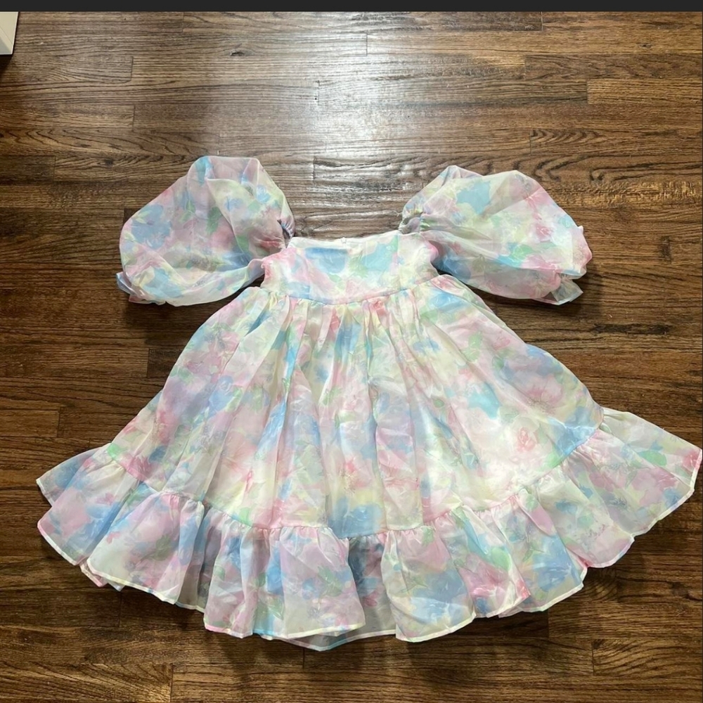 🥝 Hazel & Olive | Pastel Floral Babydoll Dress